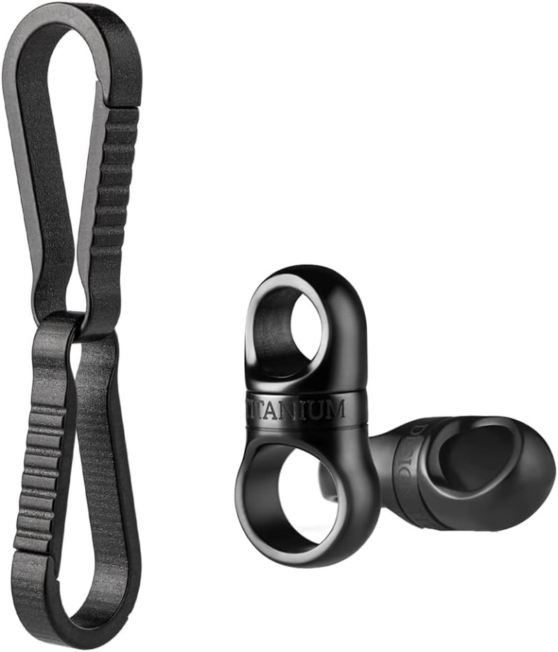 Edc Carry Clip - Titanium Swivel Key Ring Connector &